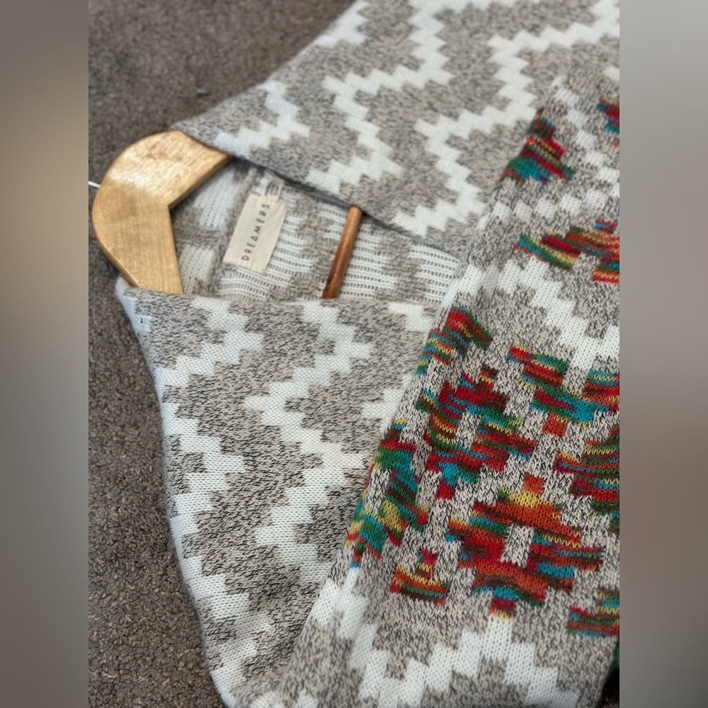 Dreamers by Debut Acrylic Blend Aztec Cardigan Size small EUC PTP 18 - Picture 9 of 11